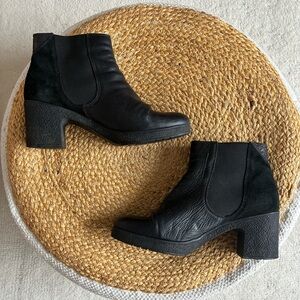Hispanitas Leather and Suede Black Ankle—Made in Spain
